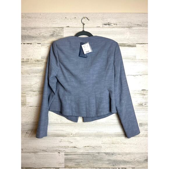 Doncaster Women’s 4P Petite Light Blue Viscose Suit Jacket Long Sleeve Cascade - Picture 2 of 7